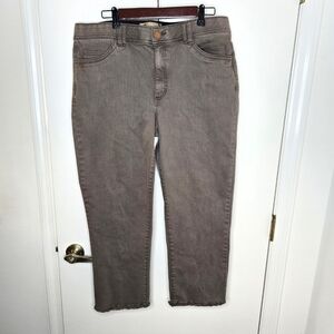 Democracy Abtechnology Cropped Ankle Jeans in Taupe Brown 16